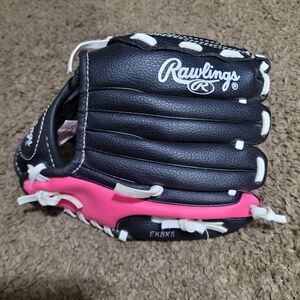 RAWLINGS PLAYERS SERIES 8.5" T-BALL GLOVE PINK/BLACK PL85PB